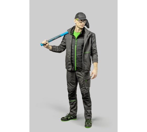 Куртка рабочая HOEGERT TECHNIK темно-серая XL (54) HT5K800-1-XL