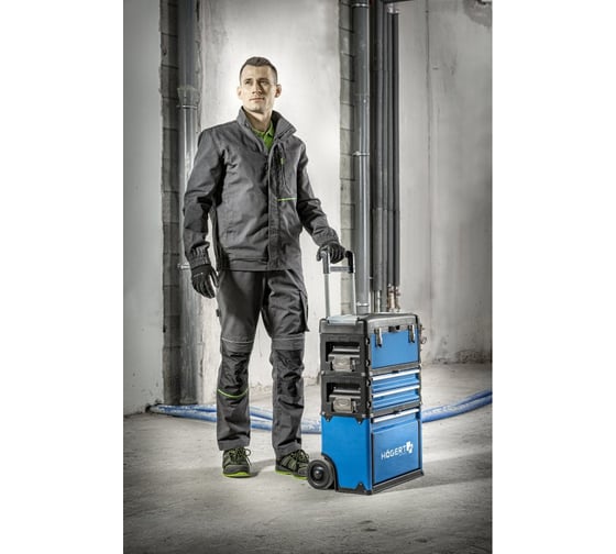Куртка рабочая HOEGERT TECHNIK LEMBERG темно-серая L (52) HT5K800-1-L