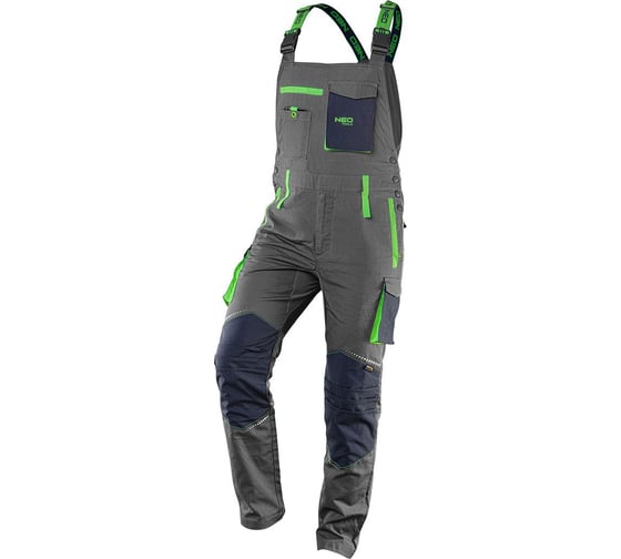 Рабочий полукомбинезон NEO Tools PREMIUM, серый,  рипстоп, размер XXL 81-247-XXL