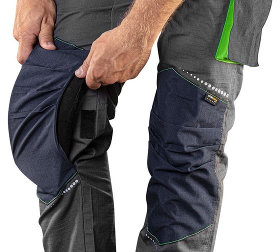 Рабочий полукомбинезон NEO Tools PREMIUM, серый,  рипстоп, размер S 81-247-S