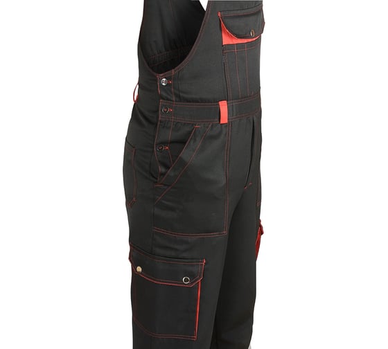 Костюм PROSAFE "ПЕЧОРА"(куртка с полукомбинезоном, черный/красный) 170-176 (48-50) 4660272907061