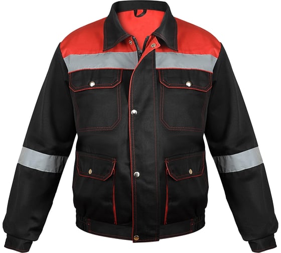Костюм PROSAFE "ПЕЧОРА"(куртка с полукомбинезоном, черный/красный) 170-176 (48-50) 4660272907061