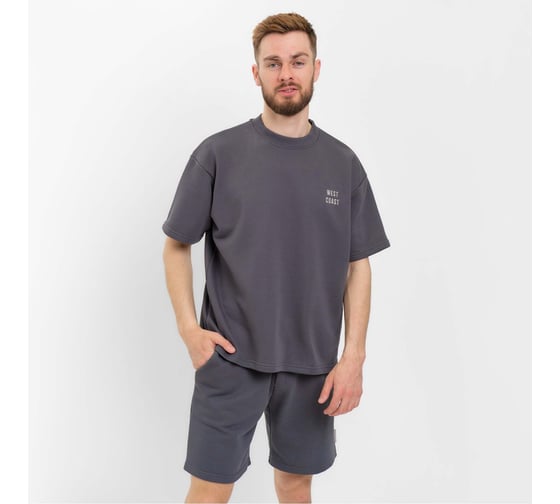 Футболка мужская MIST Men's casual размер 48, графитовый 9670525