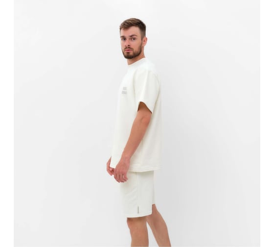 Футболка мужская MIST Men's casual размер 50, молочный 9670536