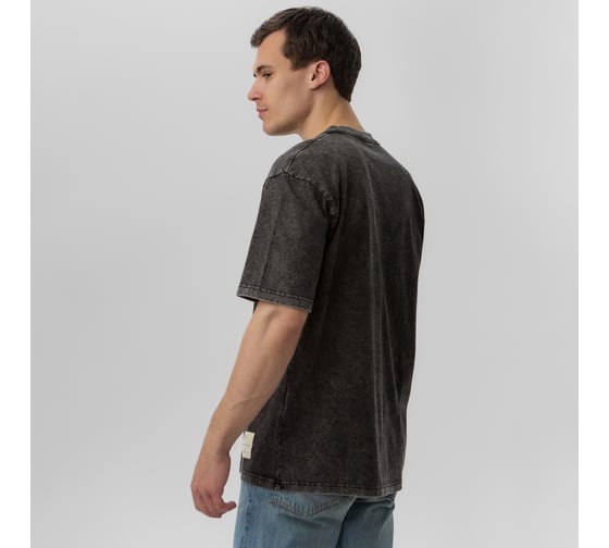 Футболка мужская MIST из вареного хлопка, цвет черный, размер L 10637292