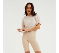 Футболка женская MINAKU Оversize цвет бежевый меланж, размер 42 7444459