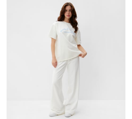 Футболка женская MINAKU SPORTY & STYLISH цвет экрю, размер 46 9583277