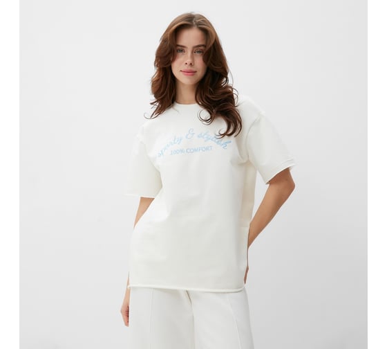 Футболка женская MINAKU SPORTY & STYLISH цвет экрю, размер 50 9583279 1