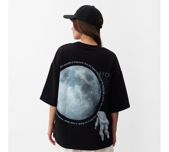 Футболка женская MIST Moon, черный, размер 48 10435235