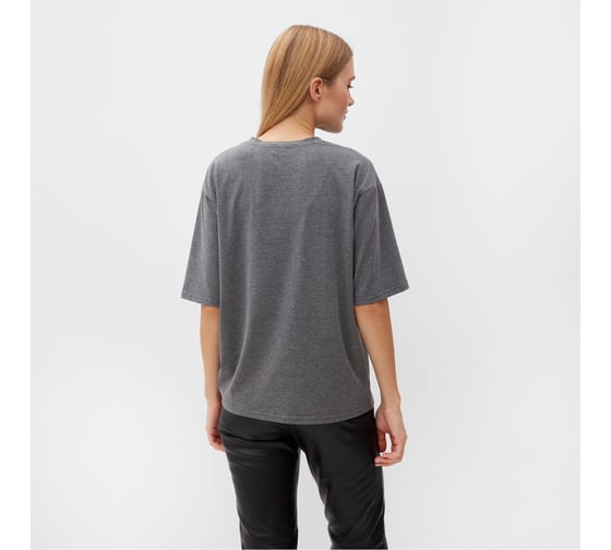 Футболка женская с кулиской MINAKU Basic line цвет серый, размер 44 9909336