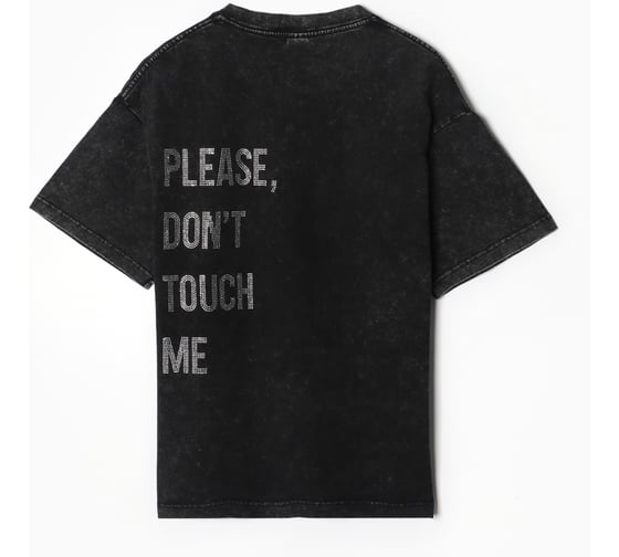 Футболка женская MIST Don't touch me из вареного хлопка, размер L, черный 9939670