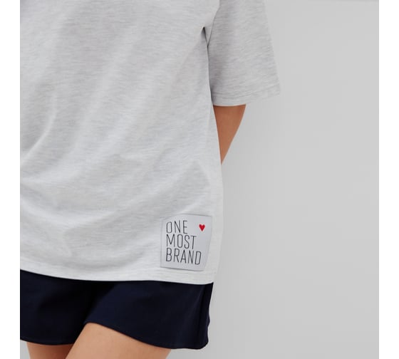 Футболка женская MINAKU oversize One Most Brand цвет серый меланж, размер 46 10362287