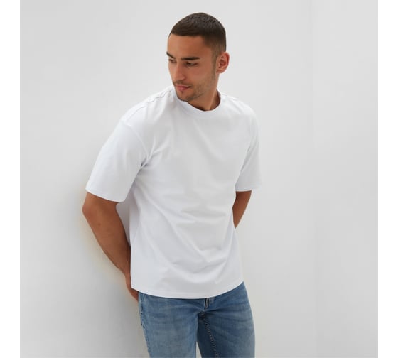 Футболка мужская MINAKU из органического хлопка OVERSIZE FIT цвет белый, размер 50 10499158