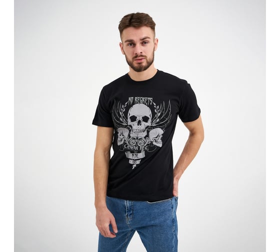 Футболка мужская KAFTAN Skull размер 56, черный 7481336 1