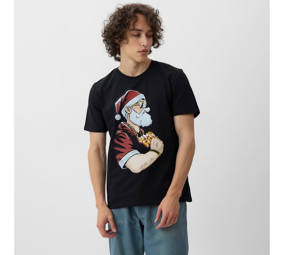 Футболка мужская KAFTAN Santa, черный, размер XL 10667919