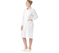 Халат женский хлопчатобумажный ИВАРУС белый, ГОСТ, размер 64-66, рост 158-164, 260 64/158,