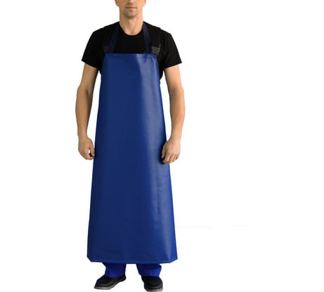 Прорезиненный большой фартук RUSтент 90х115 h см, цвет синий, Тип А, арт. ФР-01