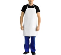 Силиконизированный средний фартук RUSтент 65х80 h см, цвет белый, Тип А, арт. ФС-02