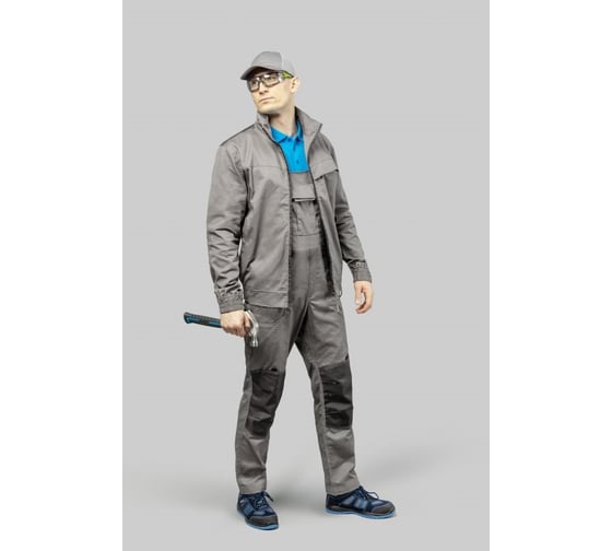 Куртка рабочая HOEGERT TECHNIK KALMIT светло-серая 3X L (56) HT5K803-3XL