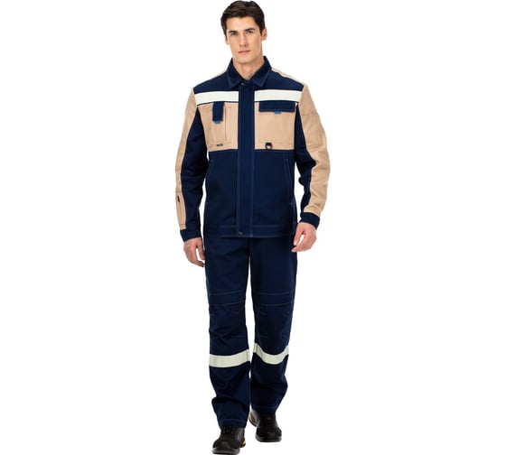 Мужской костюм Авангард. Профессиональная экипировка Таль, синий/бежевый, р. 96-100, рост 182-188 522198 1