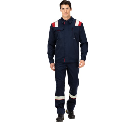 Костюм Авангард. Профессиональная экипировка Анкер, синий/красный, р. 120-124, рост 170-176 521914 1