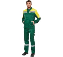Костюм Авангард. Профессиональная экипировка Монтажник New зеленый/желтый, р.96-100, рост 182-188 514540