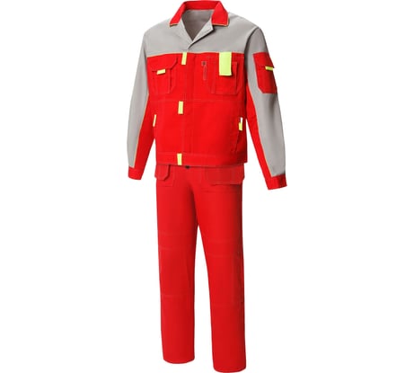 Костюм СОЮЗСПЕЦОДЕЖДА Профессионал-2 красный/светло-серый, р. 48-50, рост 182-188 1960008004044