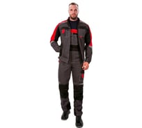 Костюм URSUS МЕГА куртка/полукомбинезон, темно-серый/черный/красный, 60-62, 170-176 КОС888-Т.СЕРЫЙ/ЧЕРНЫЙ/КРАСНЫЙ/60-62, 170-176