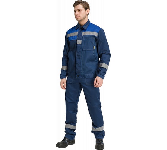 Костюм рабочий с полукомбинезоном Pentalab (т.синий/василек) спецодежда КОС812-1_48-50/182-188 1