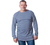 Тельняшка с длинным рукавом БЕРТА хлопок, синяя полоса 701с-56-58