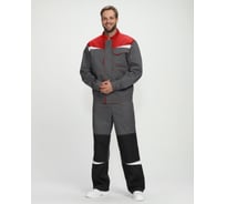 Костюм Факел Строй-2 CH МВО Смесовая,280, полукомбинезон, темно-серый/красный/черный 87489271.008