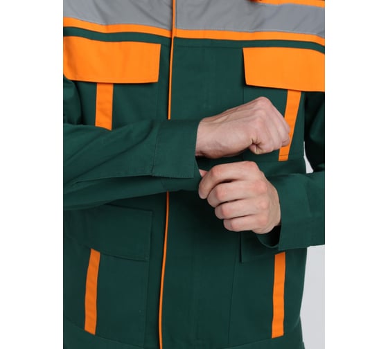 Костюм ИТР ФАКЕЛ 87489189 СОП IMP ткань саржа, 250 г/м2, темно-зеленый/оранжевый 87489189.009