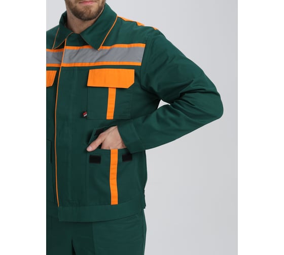 Костюм ИТР ФАКЕЛ 87489189 СОП IMP ткань саржа, 250 г/м2, темно-зеленый/оранжевый 87489189.006