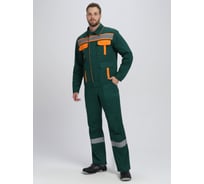 Костюм с брюками Факел Итрорис-1 СОП (ткань саржа, 250) т.зеленый/оранжевый 87489189.010