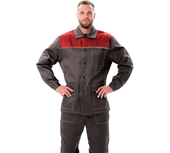 Костюм мужской летний URSUS Дамаск темно-серый/красный, р.60-62, 170-176 КОС316- Т.СЕРЫЙ/ КРАСНЫЙ/60-62, 170-176 1