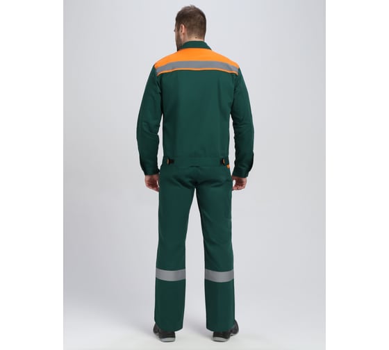 Костюм ФАКЕЛ ИТР СОП IMP (тк.Саржа,250) п/к, т.зеленый/оранжевый 87489143.007