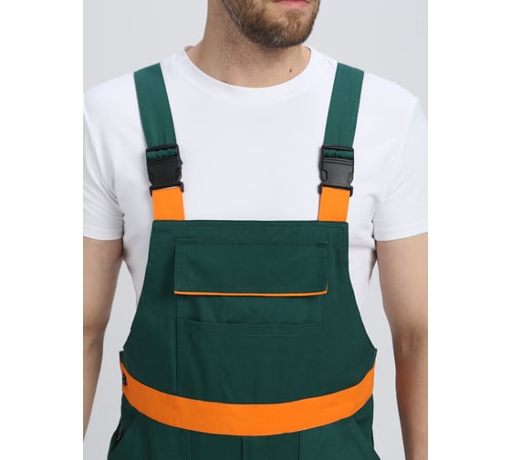 Костюм ФАКЕЛ ИТР СОП IMP (тк.Саржа,250) п/к, т.зеленый/оранжевый 87489143.010