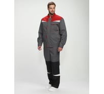 Костюм ФАКЕЛ Строй-1 CH МВО (тк.Смесовая,280) брюки, т.серый/красный/черный 87489285.004