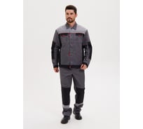 Костюм РАССО "Модуль" куртка+полукомбинезон, цвет темно-серый/черн/светло-серый, р 48-50/158-164 75842 (48/158)