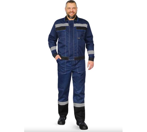 Костюм РАССО "Система", куртка+полукомбинезон, цвет синий/черный/василек, р 56-58/158-164 76494 (56/158) 1