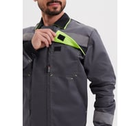 Костюм РАССО "Система", куртка+полукомбинезон, цвет темно-серый/черный/лимон, р 44-46/170-176 76495 (44/170)