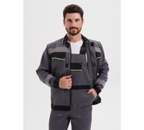 Костюм РАССО "Система", куртка+полукомбинезон, цвет темно-серый/черный/лимон, р 52-54/158-164 76495 (52/158)