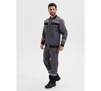 Костюм РАССО "Система", куртка+полукомбинезон, цвет темно-серый/черный/лимон, р 56-58/194-200 76495 (56/194)