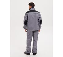 Костюм РАССО "Канзас" ткань 240 г, СОП, куртка+полукомбинезон, цвет светло-серый с черным, р.68-70/182-188 75824 (68/182)