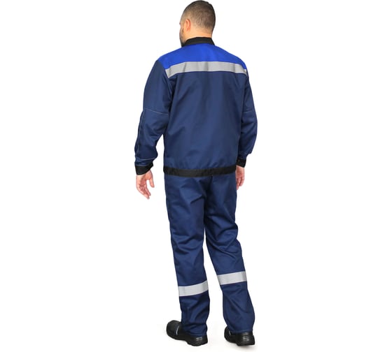 Костюм РАССО Корпус куртка+брюки, смесовая 65/35, плотность 240 г/м2, синий/черный/василек, р.48-50/170-176 77249 (48/170)