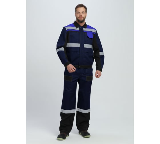 Костюм Факкел Виват-1 Премиум CH МВО, Смесовая,240 брюки, темно-синий/черный/васильковый 87490675.01 1