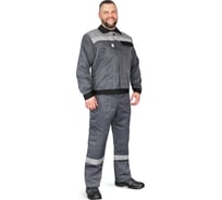 Костюм РАССО Корпус (куртка+полукомбинезон), плотность 210 г/м2, темно-серый/черный/св.серый, р.56-58/182-188 77221 (56/182)