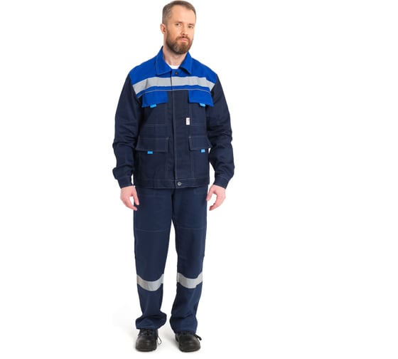 Костюм РАССО "Нова" куртка+п/к, тк.САРЖА, цв.син/вас, р.64-66/170-176 75978 (64/170) 1