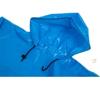 Халат POLYPRO голубой 150 мкр с капюшоном XXL в инд.уп.РФ, ХГ150XXLКап РФ/1