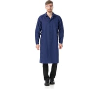 Халат мужской хлопчатобумажный ИВАРУС синий, размер 48-50, рост 170-176 277, 48/170